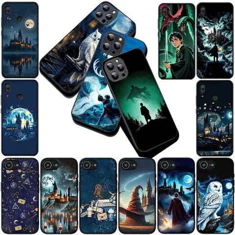 Castle Harries Wand Owl Potters Cover Phone Case for Apple iPhone 17 18 Pro XS Max Air 6 7 8 Plus + SE 2022 SE2 17E Casing