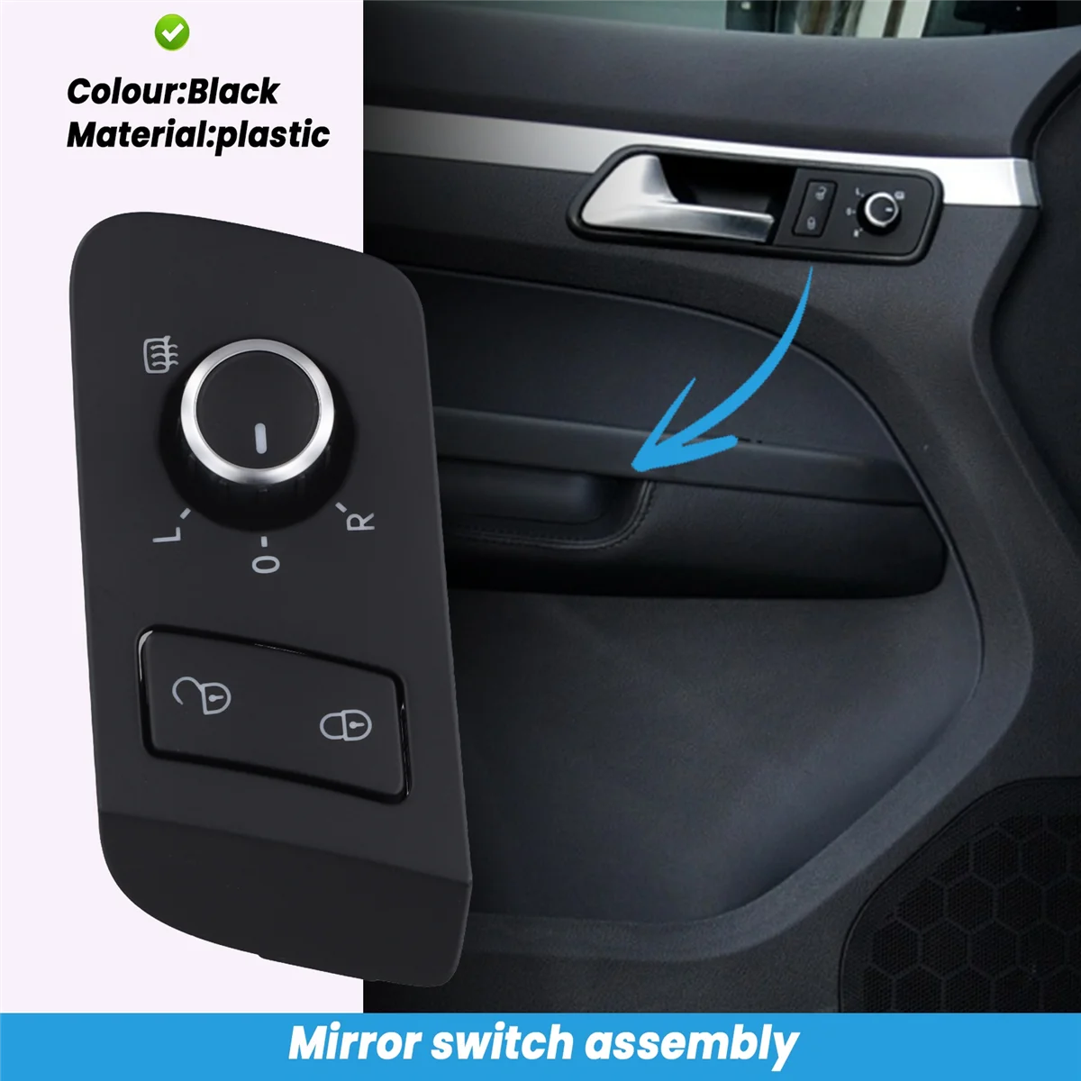 Car Accessories 1TD 959 565A for VW Touran 2005-13 Central Lock Switch Door Lock