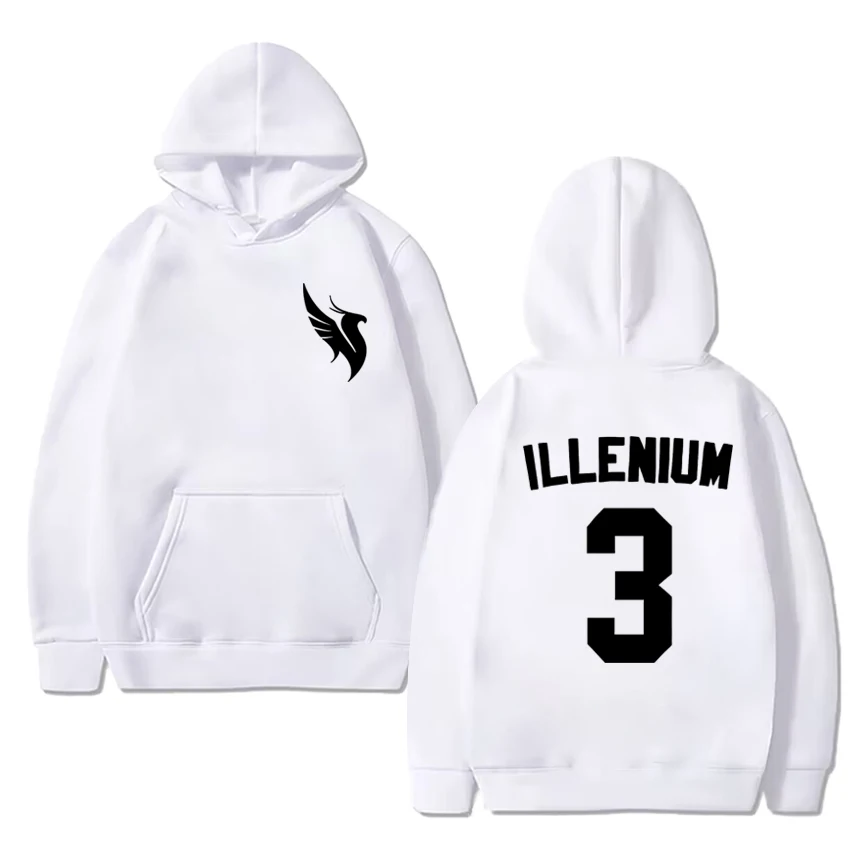 2025 New in Illenium Dj Music Double Sided print Hoodies Men women vintage Casual pullovers Unisex Fleece Long sleeve Sweatshirt