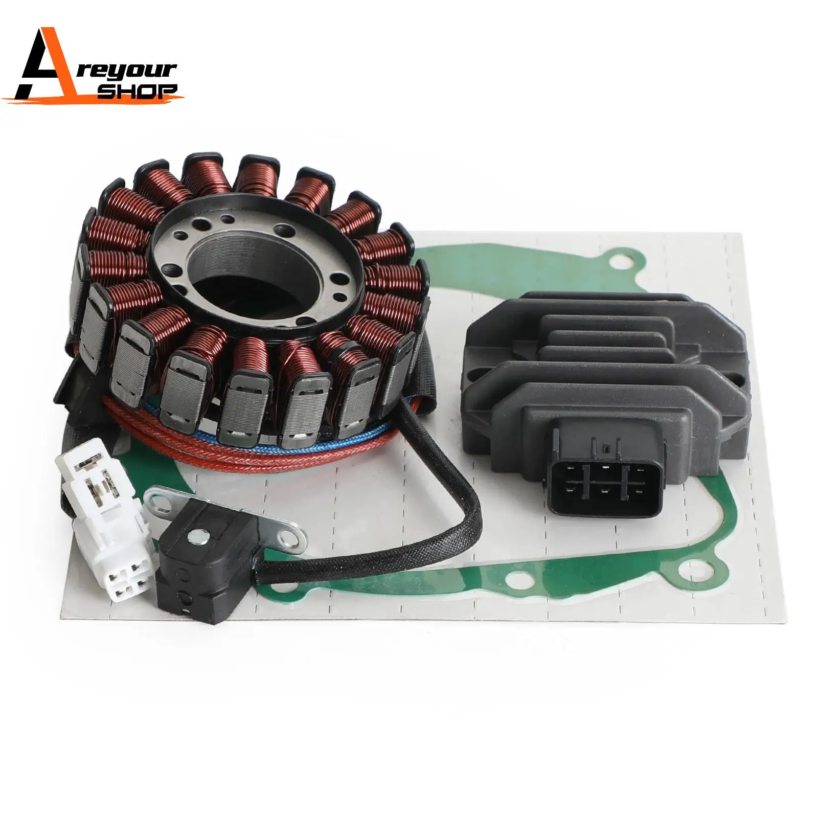 

Magneto Stator+Voltage Rectifier+Gasket For Suzuki LTZ400 Quadsport Z400 03-08 21003-S006 21066-S004 11483-07G00