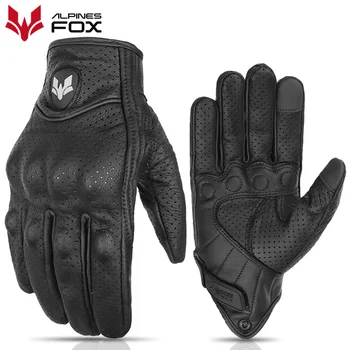 2023 Summer New Vintage Leather Motorcycle Gloves Men Black ...