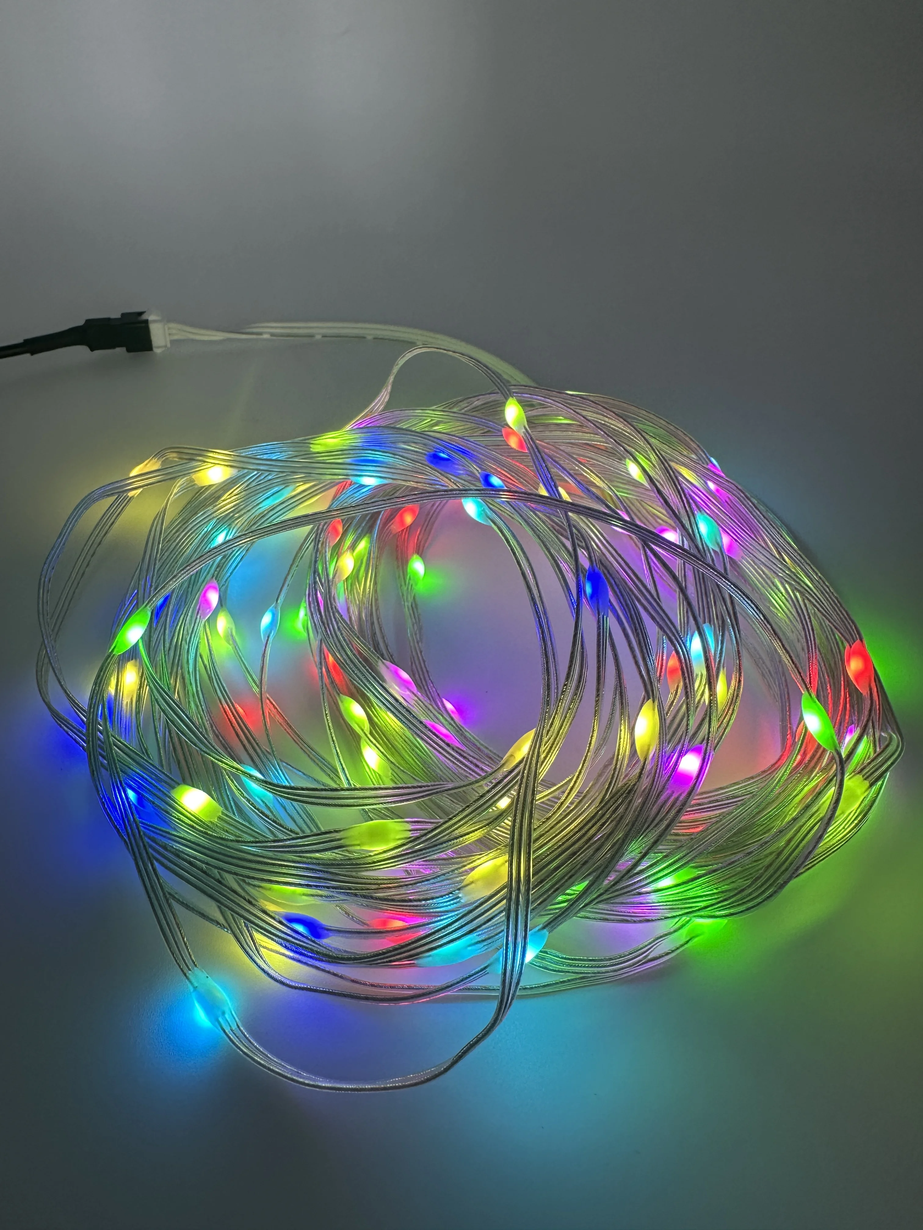 WS2812B Led String Addressable Individually Birthday Decor Christmas Lights IP68 Outdoor Waterproof Wire Decoration 5V 5050 RGB