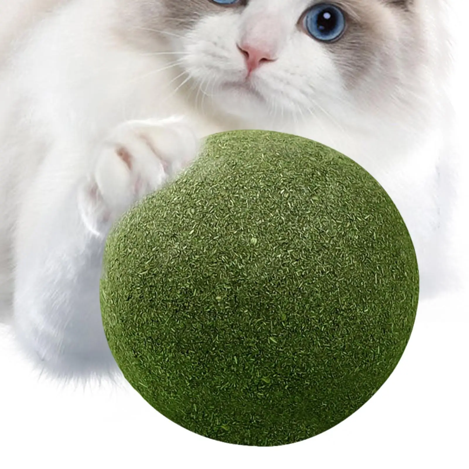 1pc big Catnip Ball Toys 10cm Catnip Toys Cat Mint Ball Toy Self-Relieving Catnip Toys Super Large Natural Lickable Catnip Ball view 2