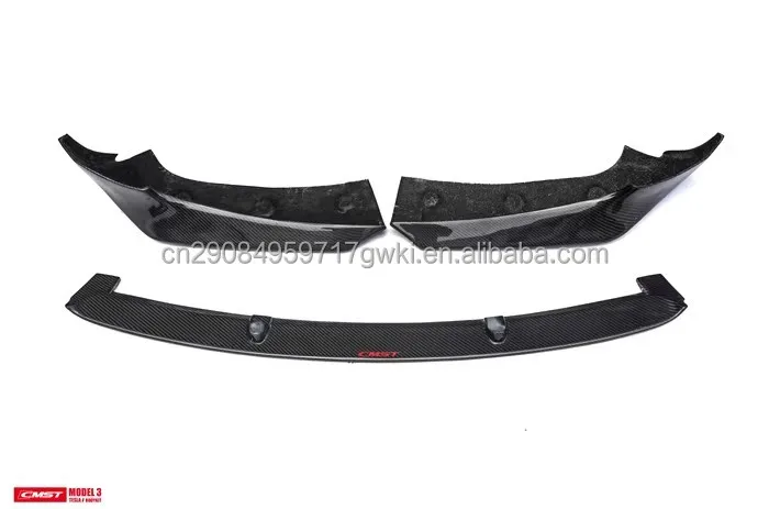 Ture Carbon Fiber Model 3 Front Lip Side Skirts Diffuser Spoiler Bodykit Modification Accessory