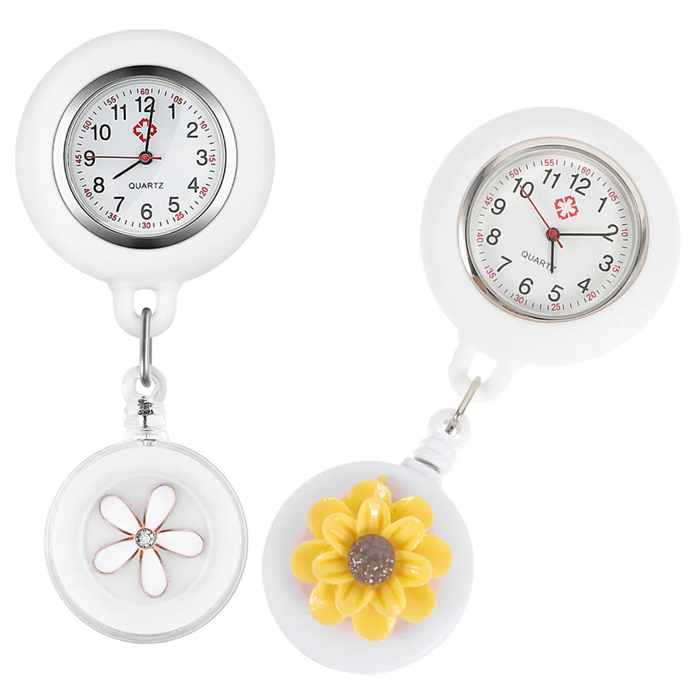 

2Pcs Nurse Pocket Watch Retractable Clip on Fob Watch Nursing Accessories for Nurses Work Nurses Watches for Women