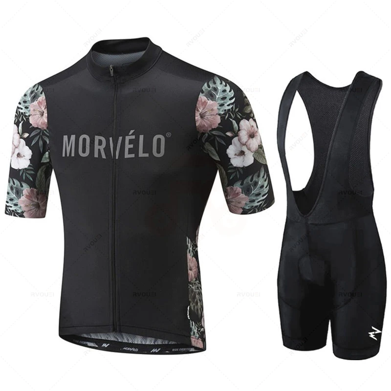 2023 Morvelo Summer Pro Men\'s Cycling Jersey Suit Mountain Bike Triathlon Quick-drying Breathable Bicycle Clothing Ropa Ciclismo