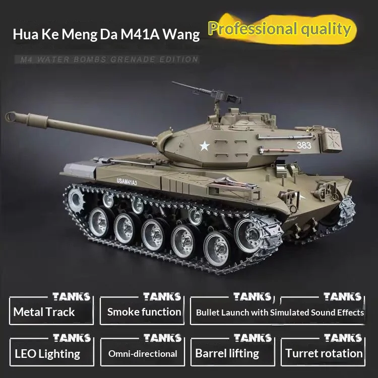 Henglong Huake M41A3 char lourd télécommandé modèle de Combat militaire jouet Version 7.0 adapté aux garçons et cadeau parfait