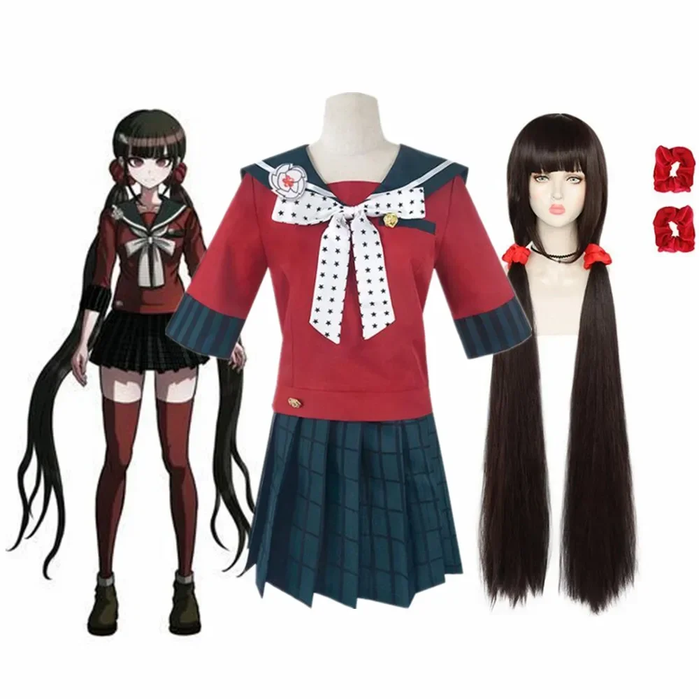 Anime Harukawa Maki Danganronpa V3 Killing Harmony Cosplay Costume Woman Dresses School Uniform