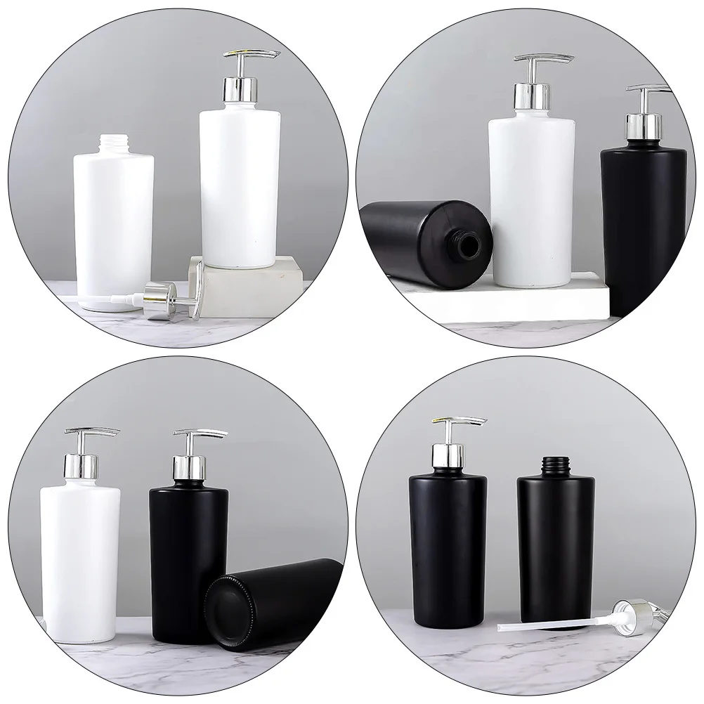 

2Pcs Pressing Empty Lotion Bottles Multipurpose Refillable Sub Containers for Travel Shower Gel Shampoo Storage