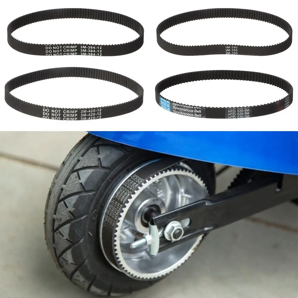 Black HTD E-scooter Hoverboard Parts Timing Belts Transmission Belt Drive Stripe Rubber Electric Scooter Belt