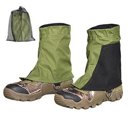 Canvas Low Gaiters for Men and Women Hiking Climbing Waterproof and Dustproof Canvas Gaiter for Outdoor Camping and Crossing