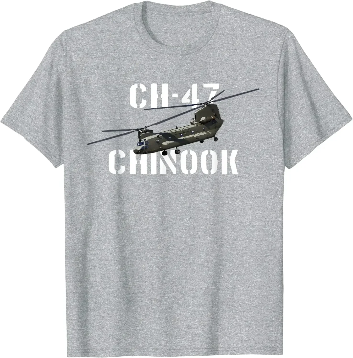 CH-47 Chinook Helicopter T-Shirt 100% Cotton O-Neck Summer Short Sleeve Casual Mens T-shirt Size S-3XL