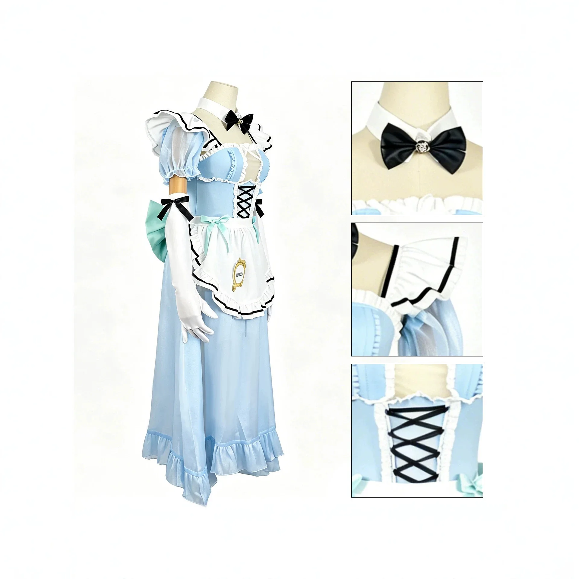 WHH Anime Game NIKKE Pilgrim Cosplay Costume dress apron Accessories Full Set Cute Maid Uniform Women Halloween party restor - view 2