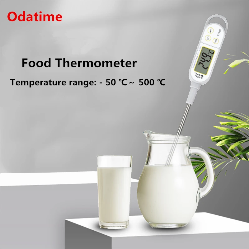 

Odatime Digital Meat Thermometer Stainless Steel -50°C to +500°C Kitchen Thermometer Accurate Food Grade Cooking Accessories