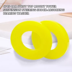4pcCar Silencer Pad Rubber Bushing Dampers Shock Absorber Gasket Auto Front Strut Tower Suspension ShockAbsorbing Bearing Washer