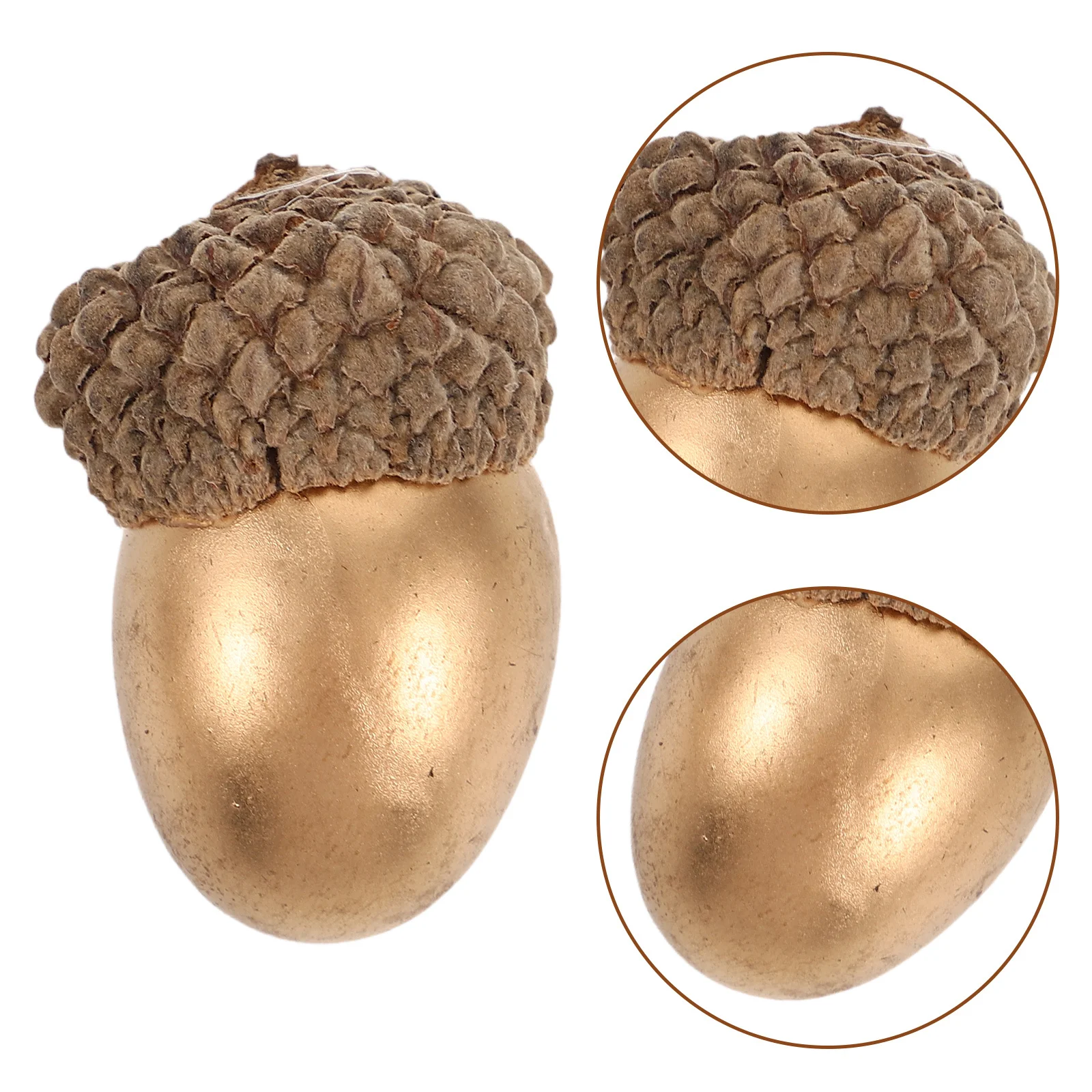 

25pcs Photography Props Artificial Acorns Golden Simulation For Christmas Party Supplies Miniature Chestnuts Decorative Pine