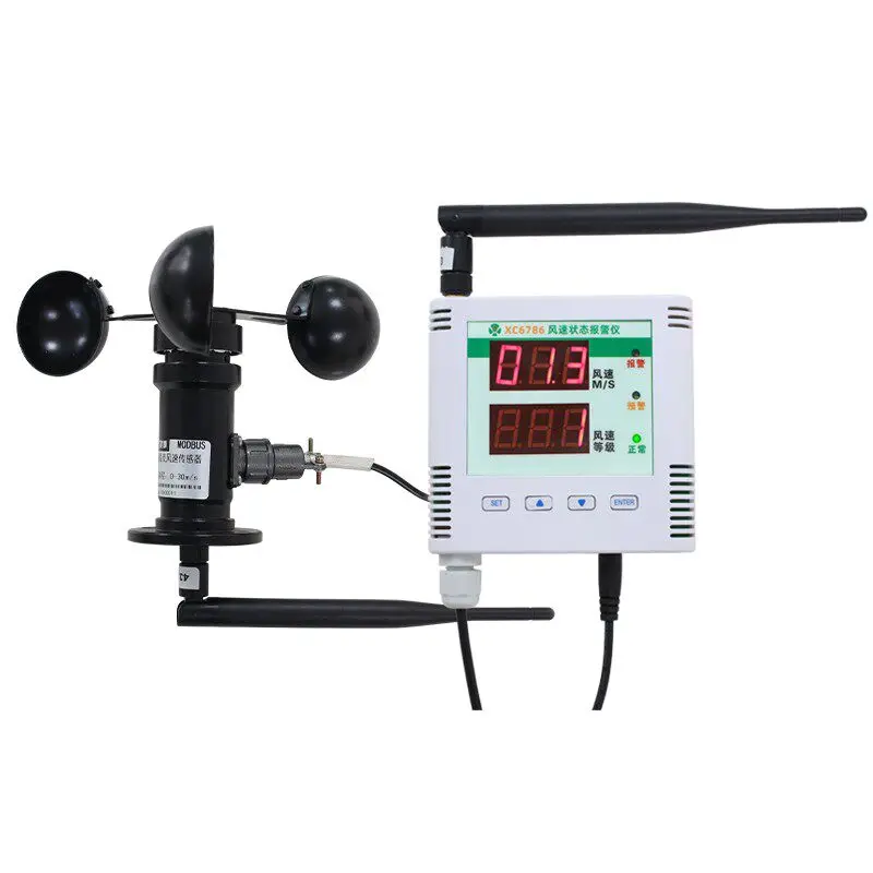 For Tower Crane LORA Wireless Wind Speed, Sensor Display Instrument Alarm