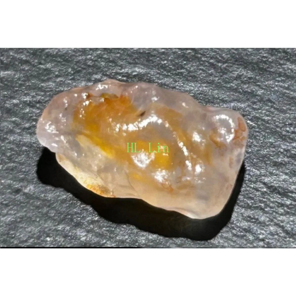 Loose Gemstone River Stone Candy Agate,Glass Vial Display, 10-15mm Unpolished, Collector Gift.Candy Agate