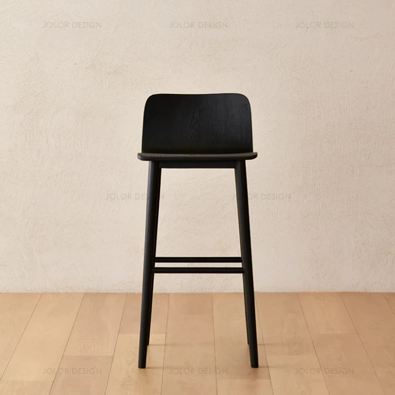 Sillas de bar industriales de metal mostrador de madera   Sillas de Bar de salón nórdico, sillas de barbero negras para barra de cocina, muebles de lujo