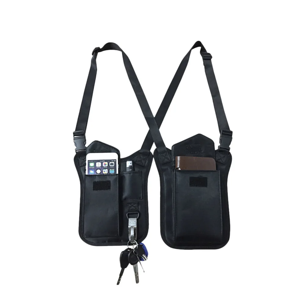 

Bag Hidden Underarm Shoulder Armpit Case Black Nylon Key Pouch Waterproof Anti Theft breathable adjustable for men