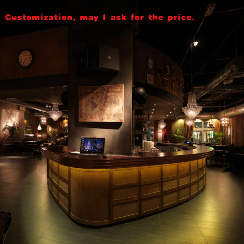 

на заказ.Современный деревянный набор мебели для бара, кофейни и ночные клубы, стойка регистрации, дизайн коммерческого пространства