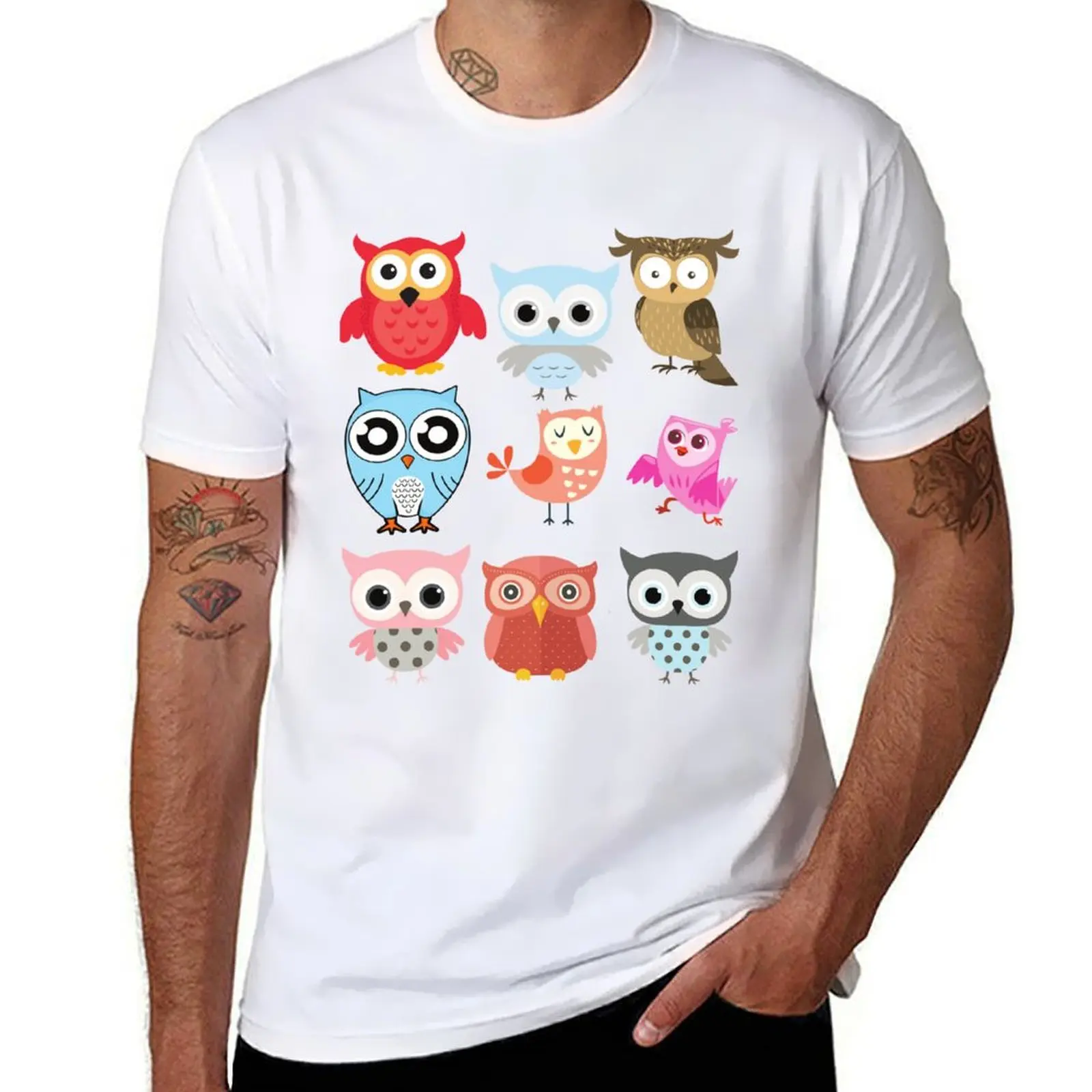 

TRAVELING OWL T-Shirt t shirt man plain cotton t shirts man 100% t shirts for man cotton funny T-shirt