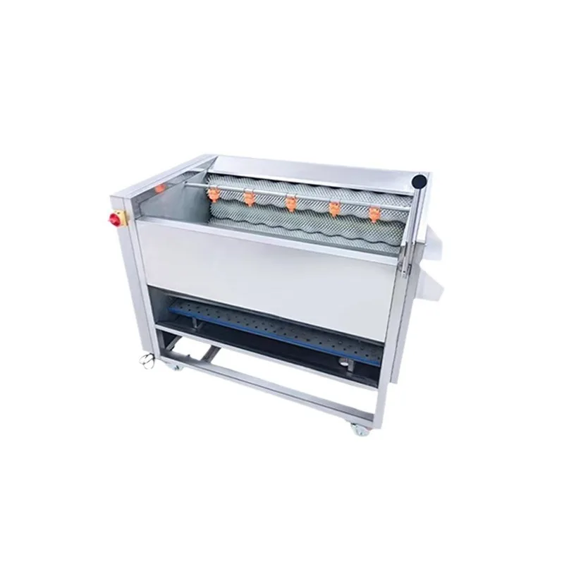 Fruit Vegetable Peeling Machine Industrial Potato Cleaning Peeling Machine Automatic Potato Peeler Brush Vegetable Washer