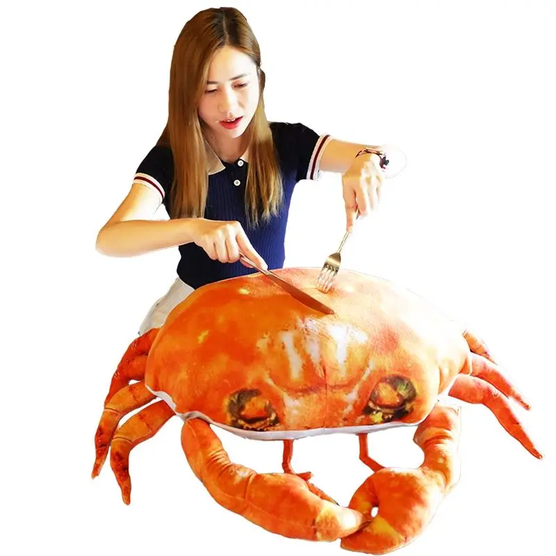 Simulation big crab throw pillow, plush toy super ugly doll cute king crab doll funny large doll