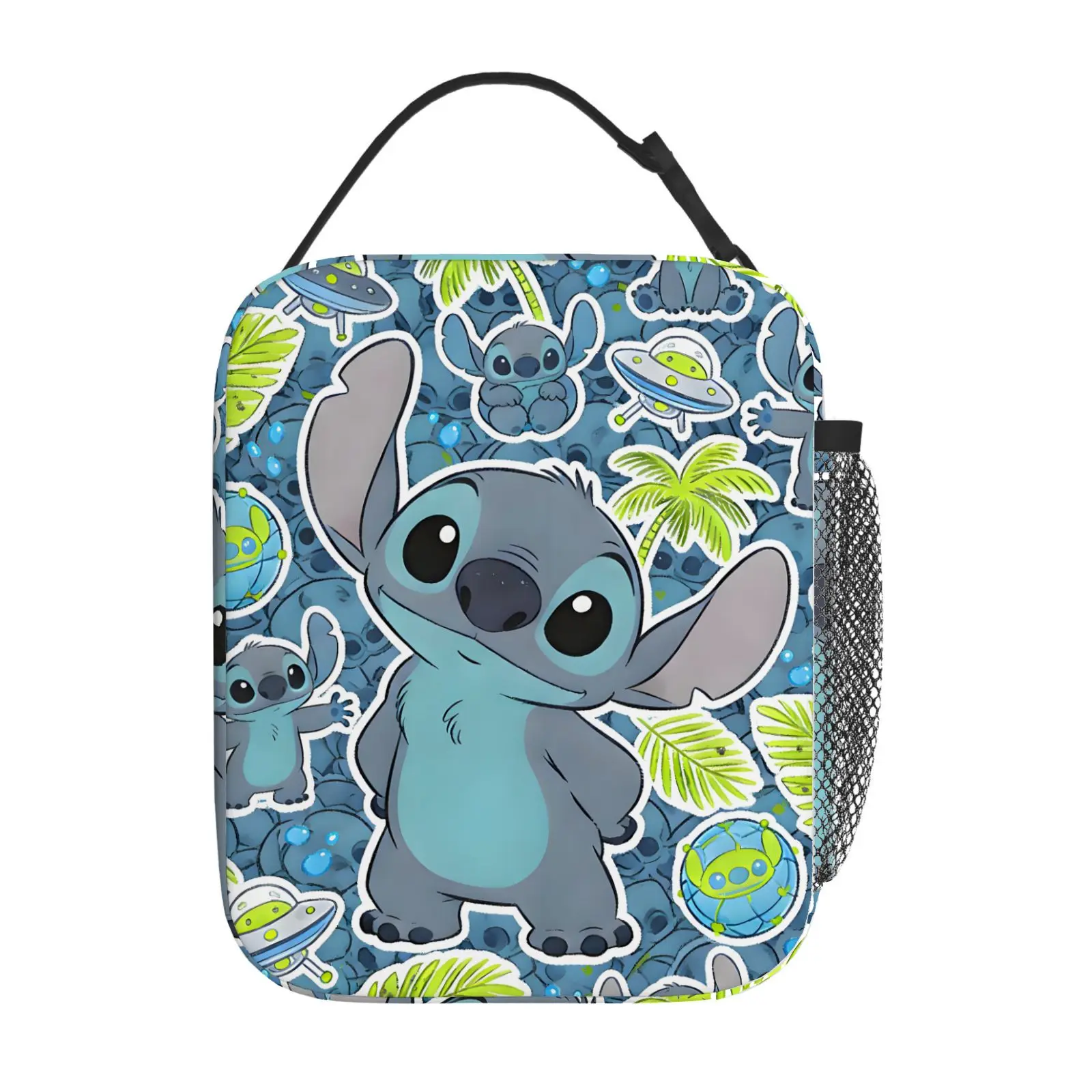 

1pc cute Stitch coconut tree pattern print design lunch bag, portable portable meal bag, commuting, picnic