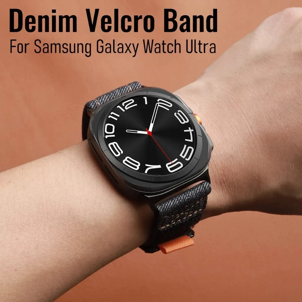 

Denim Nylon Loop Strap for Samsung Watch Galaxy 8 Ultra 47mm Watchband Breathable Band for Samsung Galaxy 7 44mm 40mm FE 6 5 4