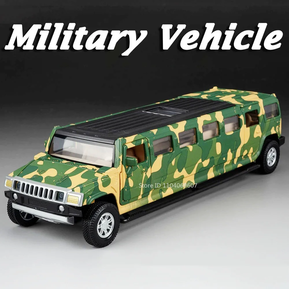 Schaal 1:32 Uitgebreid Militair Voertuig Model Speelgoed Metaal Diecast Drone Lanceringsvoertuigen Trek Geluid Licht Deuren Geopend Ornament