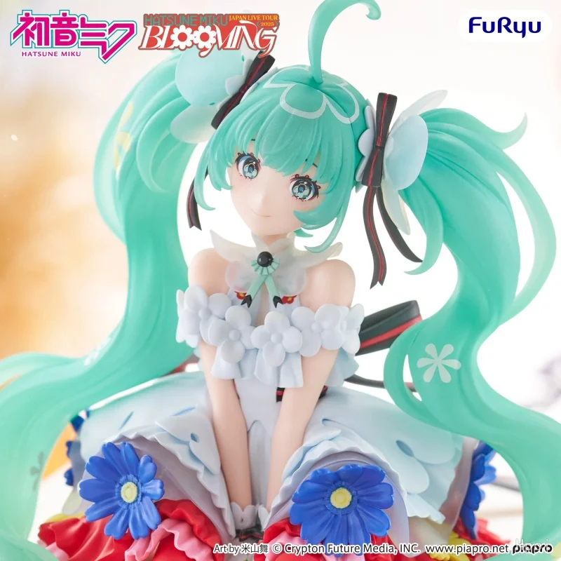 オリジナル-14-センチメートルヌードルストッパー初音ミク日本ライブツアー-2025-ブルーミングアクションフィギュアおもちゃ子供のためのギフトモデル装飾品