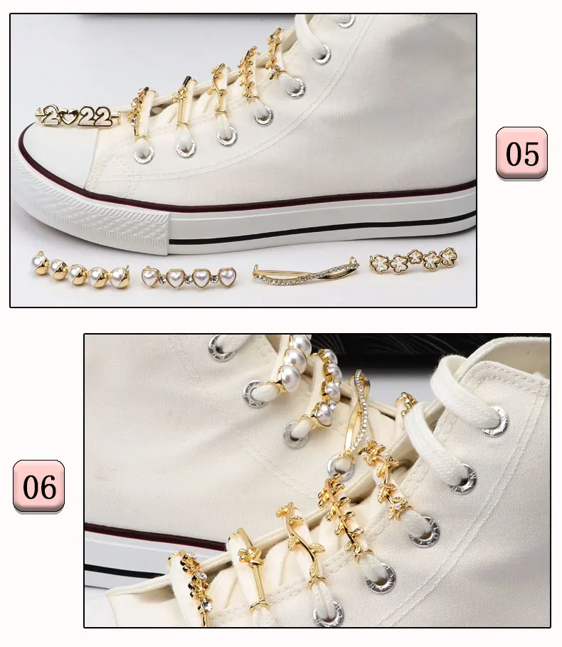 Schnürsenkel-Clips, Dekoration, Schnürsenkelschnalle, Schuhe, Charm, Turnschuhe, Perle, glänzende Strass-Steine, für Damen und Mädchen, Schnürsenkel, dekorativ, 1 Stück – Detail 15