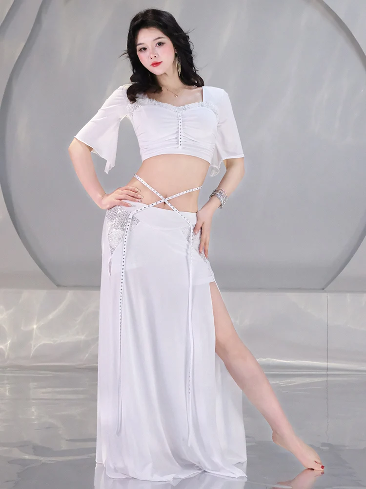 new-2026-belly-dance-practice-suit-slim-fit-short-sleeve-beginner-eastern-dance-performance-outfit-long-skirt-set-women's-fit