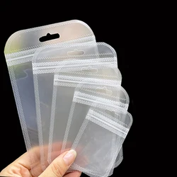 50pcs Thicken Frosted Self Sealing Bags Translucent Opp Ziplock Bags for DIY Jewelry Packaging Display Retail Pouches Wholesale