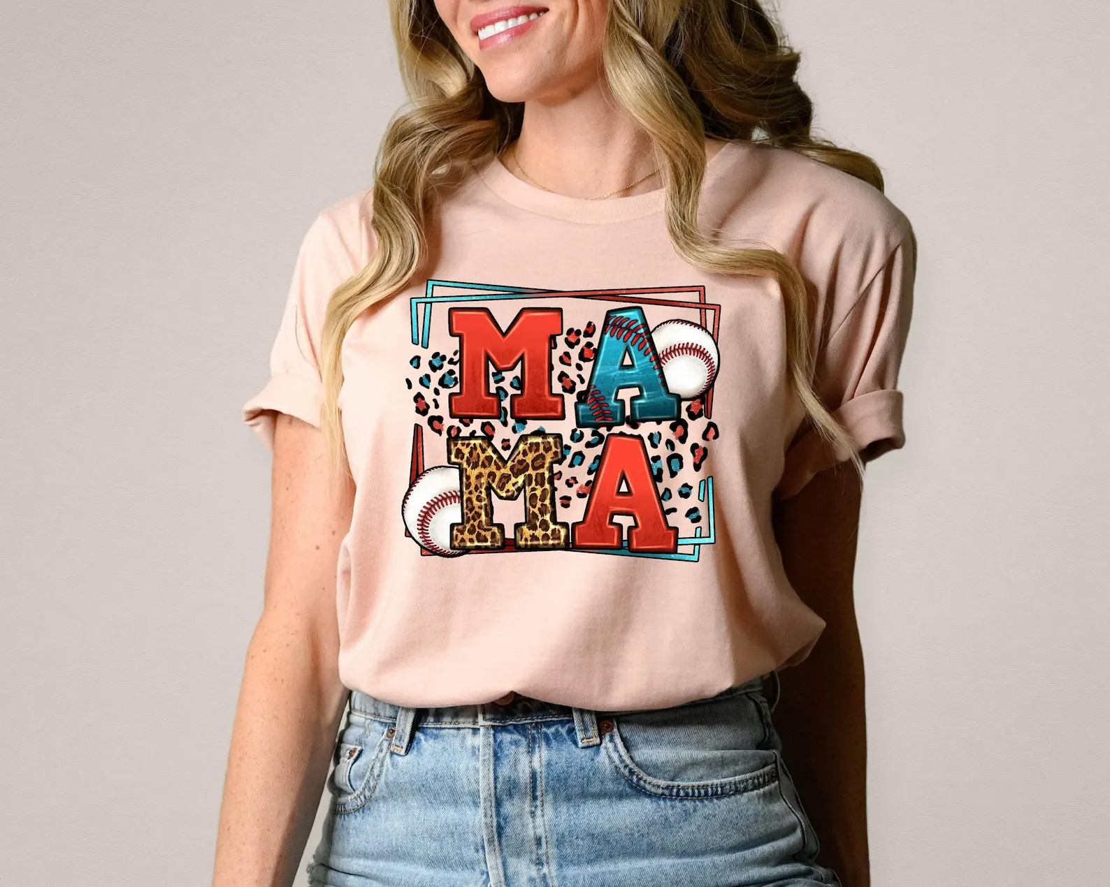 

Бейсбольная рубашка леопардовая рубашка для мамы для спорта