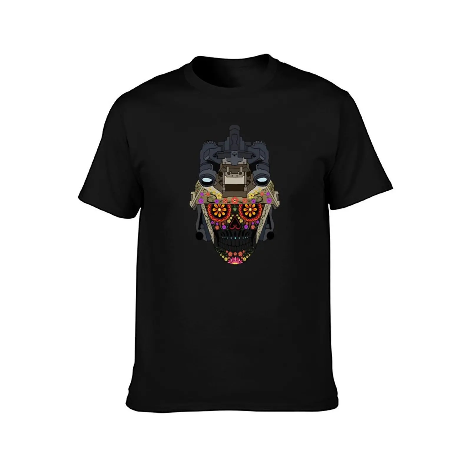 Sugar skull night vision T-Shirt Plus Size Summer Short Sleeve T-Shirt