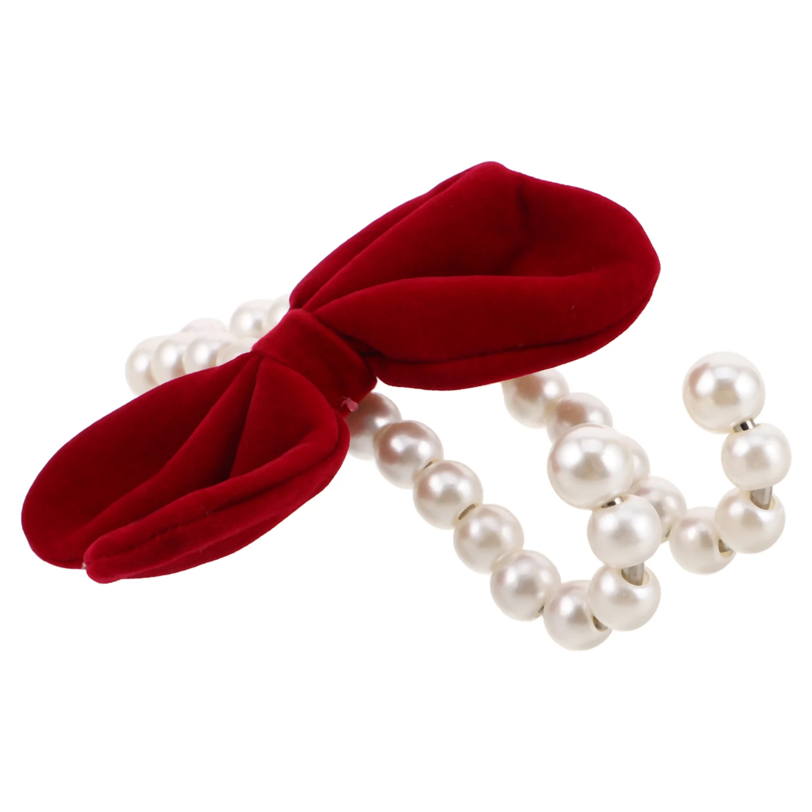 

Seat Hooks Artificial Faux Pearl Car Seat Back Hook Pearl Bow Headrest Hangers for Bags Storage Hook Car Accessories