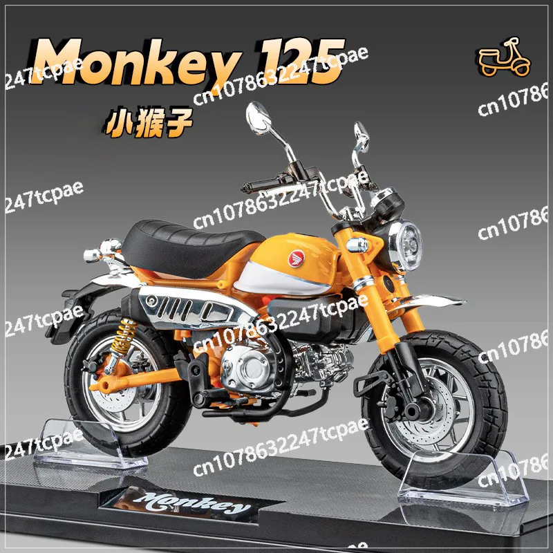 Huayi Little Monkey 1:12 Scale Monkey125 Simulation Alloy Car Model Motorcycle Ornament Sound and Light Car Wholesale