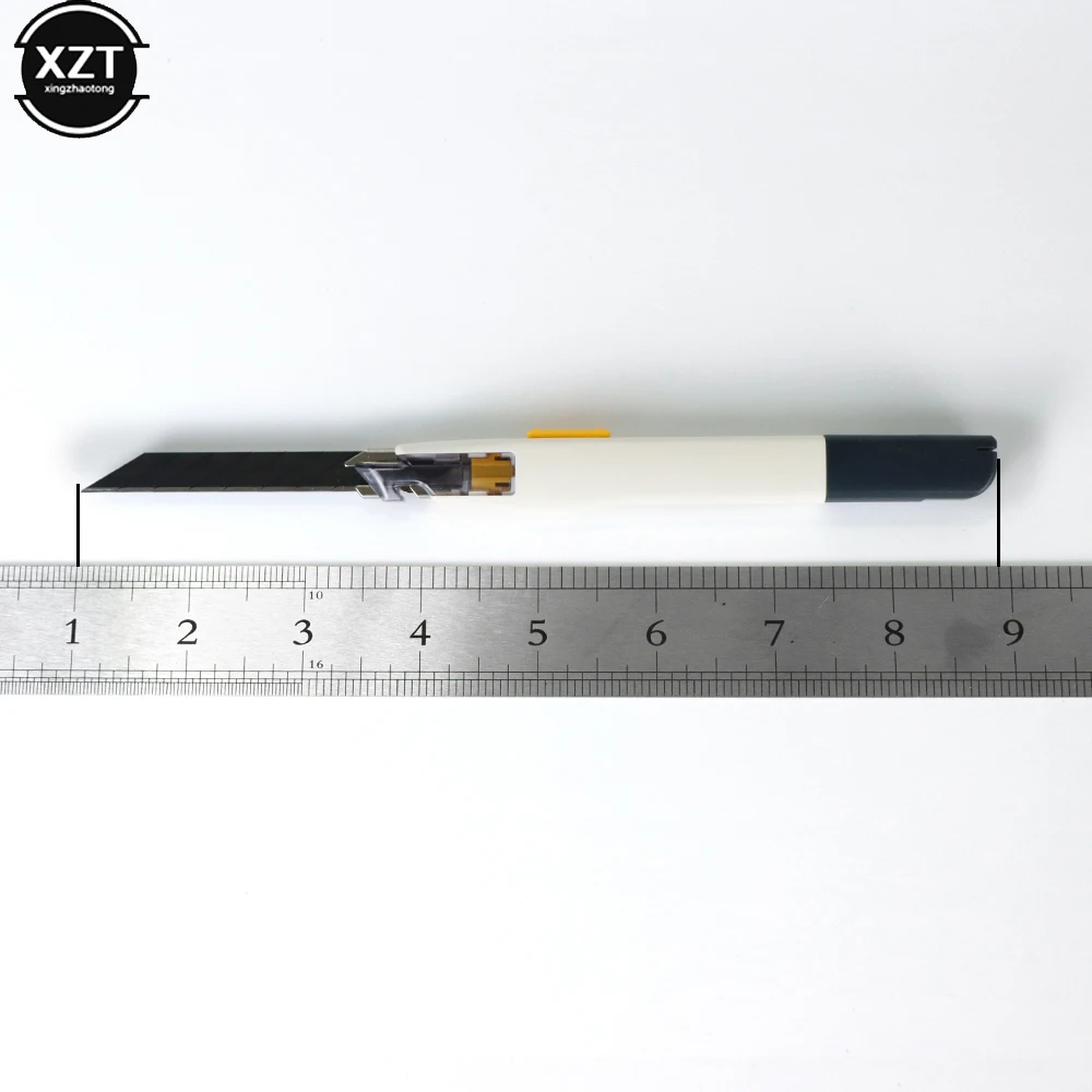 قابل للسحب سكّين متعدّد الاستخدامات 30 درجة 9 مللي متر شفرة الة قطع الورق الجلود قطع النقش الكرتون الحرفية سكين سكين معدني القرطاسية #6