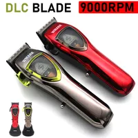 9000RPM WMARK 9010 Men's Professional Hair Clipper Magnetic Motor DLCBlade Base Charger LED Display Hair Trimmer Haircut Machine