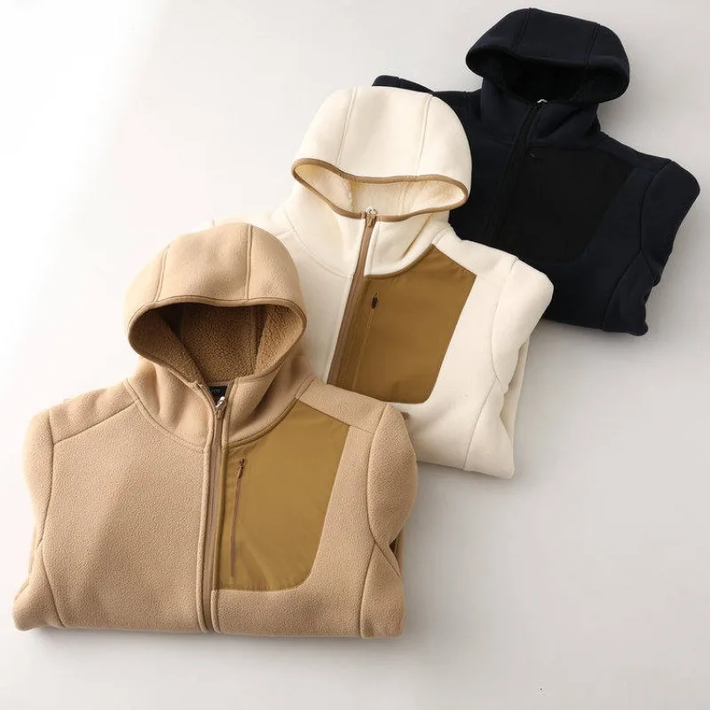 

Outdoor Autumn and Winter Men Cycling Fashion Sports Fishing Hiking Warm Double-sided Polar Fleece Thickened Warm Casual Jacket