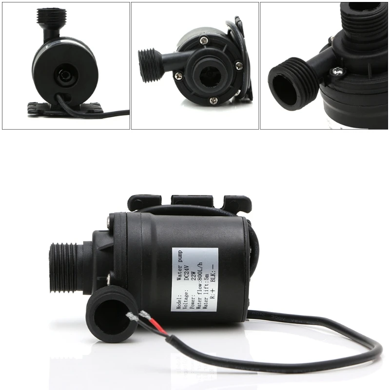 Water Pump 800L/H 5m DC12V 24V Solar Water Heater Brushless Motor Circulation Electronic Component Outdoor Garden Yard Fountain