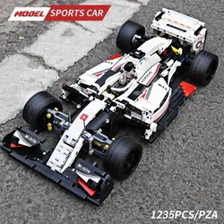 1235pcs The Formula One F1 Model Technical Racing Car Building Blocks Set 1:10 Model City Kit Bricks Toys for Children Gifts