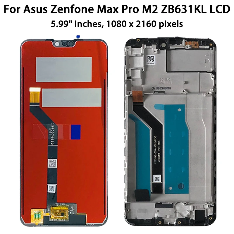 Écran tactile LCD de remplacement, 6.26 pouces, pour Bali Zenfone Max Pro (M2) ZB631KL X01BDA