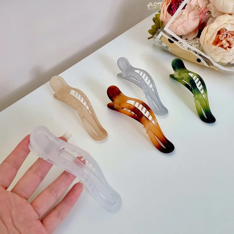 

Заколка для волос в корейском стиле, большая элегантная заколка для волос с темпераментной планкой, женская прическа, прямой аксессуар для волос в виде утконоса