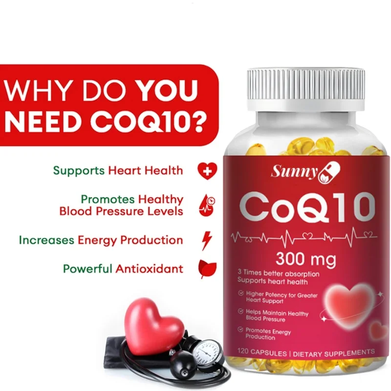 High Absorption 300 mg Coenzyme Q10 Softgels - Helps with heart and overall health