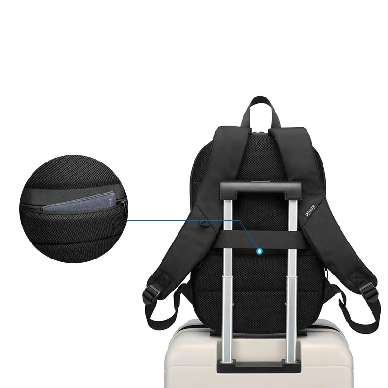 laptop backpack laptop Thin Laptop Bag Unisex 14-inch Simple Business Backpack Lightweight Casual Expandable School Students Bag