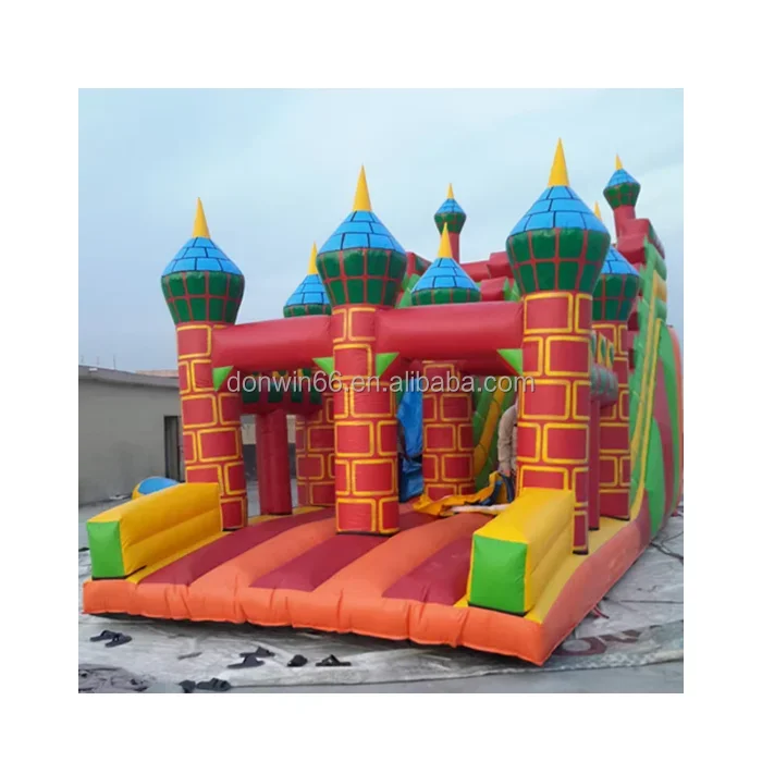 Big Slide Inflatable Water Slide Commercial PVC Inflatable Bounce House Dry Slides Inflatable Castle for Party Rentals