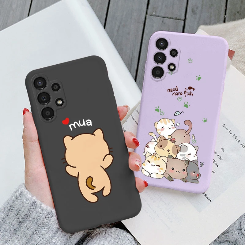 Funda de silicona suave para Samsung Galaxy A13 5G A 13 4G, carcasa con dibujos de gatos y animales, funda protectora para teléfono Samsung A13